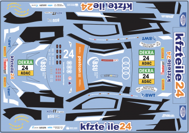 Preview: Decal Audi R8 LMS GT3 #24  BWT Mücke KFZ Teile ADAC 2019 Scale 1/32